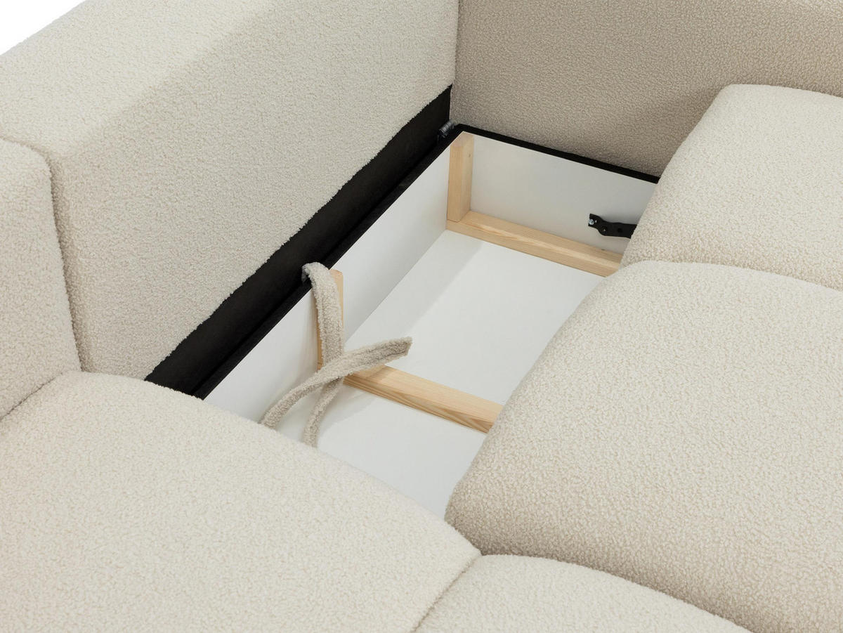 ECKSOFA Sandy - Schwarz/Naturfarben, Holz/Kunststoff (238/165cm) - MIRJAN24