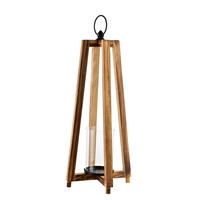 LATERNE Levi braun 15.5/15.5/53 cm Holz - Braun, Holz (15.5/53/15.5cm) - Mondex