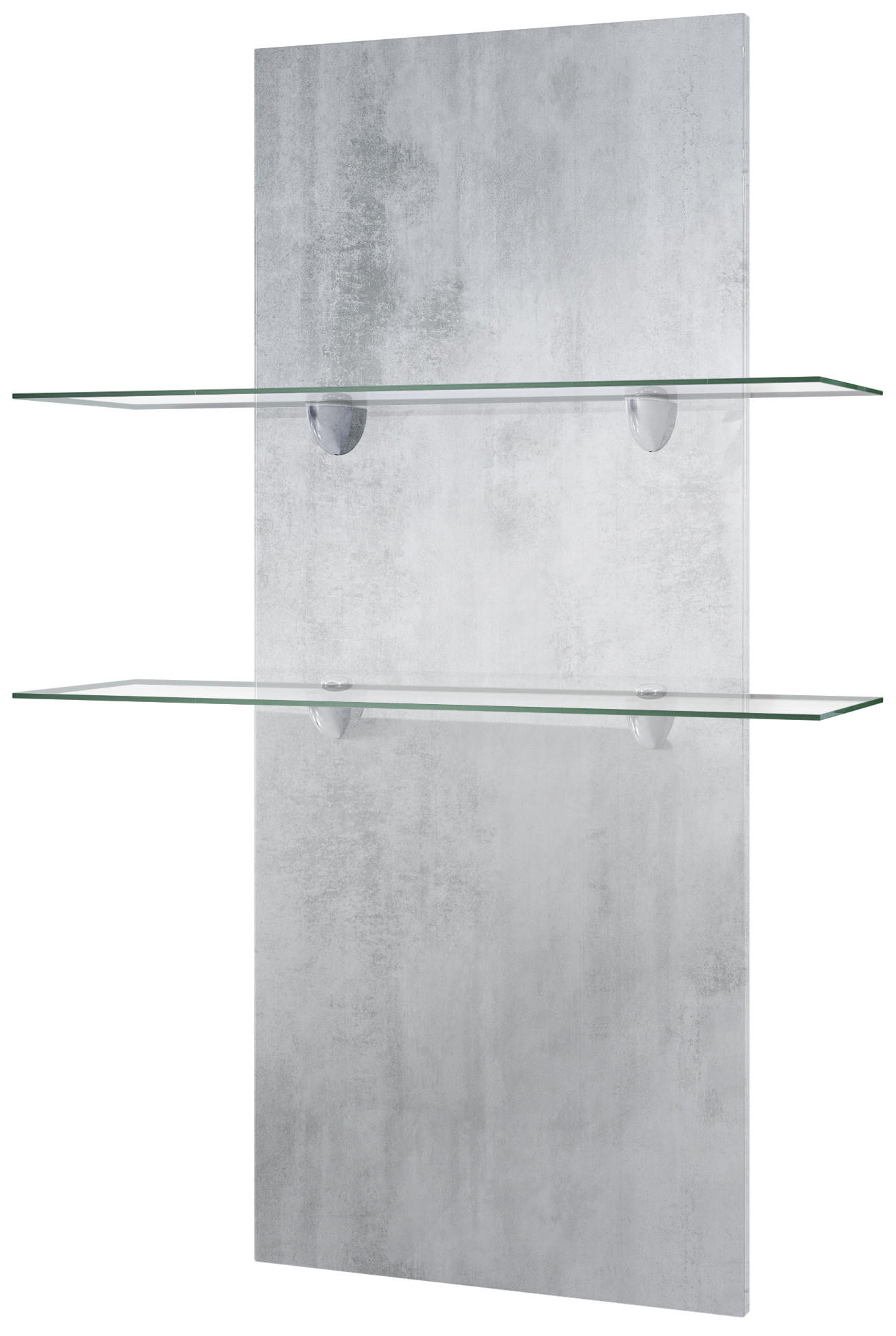 WANDREGAL Faro Beton Oxid Optik - Hellgrau, Holzwerkstoff (70/110/21cm) - Vladon