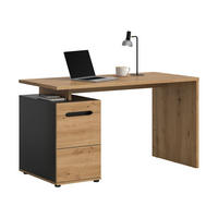 SCHREIBTISCH Nova (B/H/T: ca. 140/75/60 cm) in Basalt grau/Artisan Nachbildung - Grau, Holzwerkstoff (60/140/75cm)