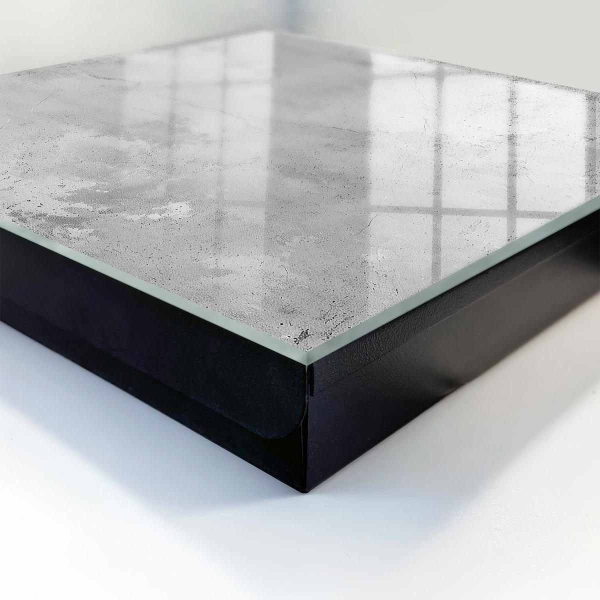 SCHLÜSSELBOX Schwarz 30x30 cm- Türöffnung nach rechts - Unverfälschte Eleganz - Grau, Metall (30/30/5cm) - TULUP