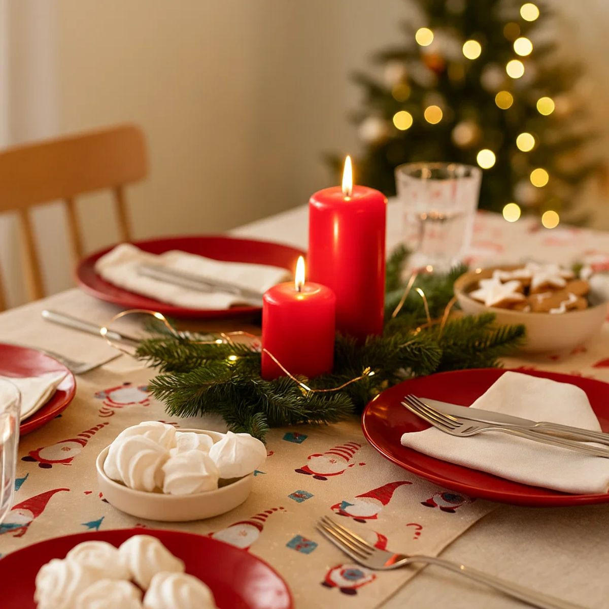 TISCHLÄUFER Weihnachtswichtel 28/300 cm - Multicolor, Textil (300cm) - Atmosphera Createur d´interieur