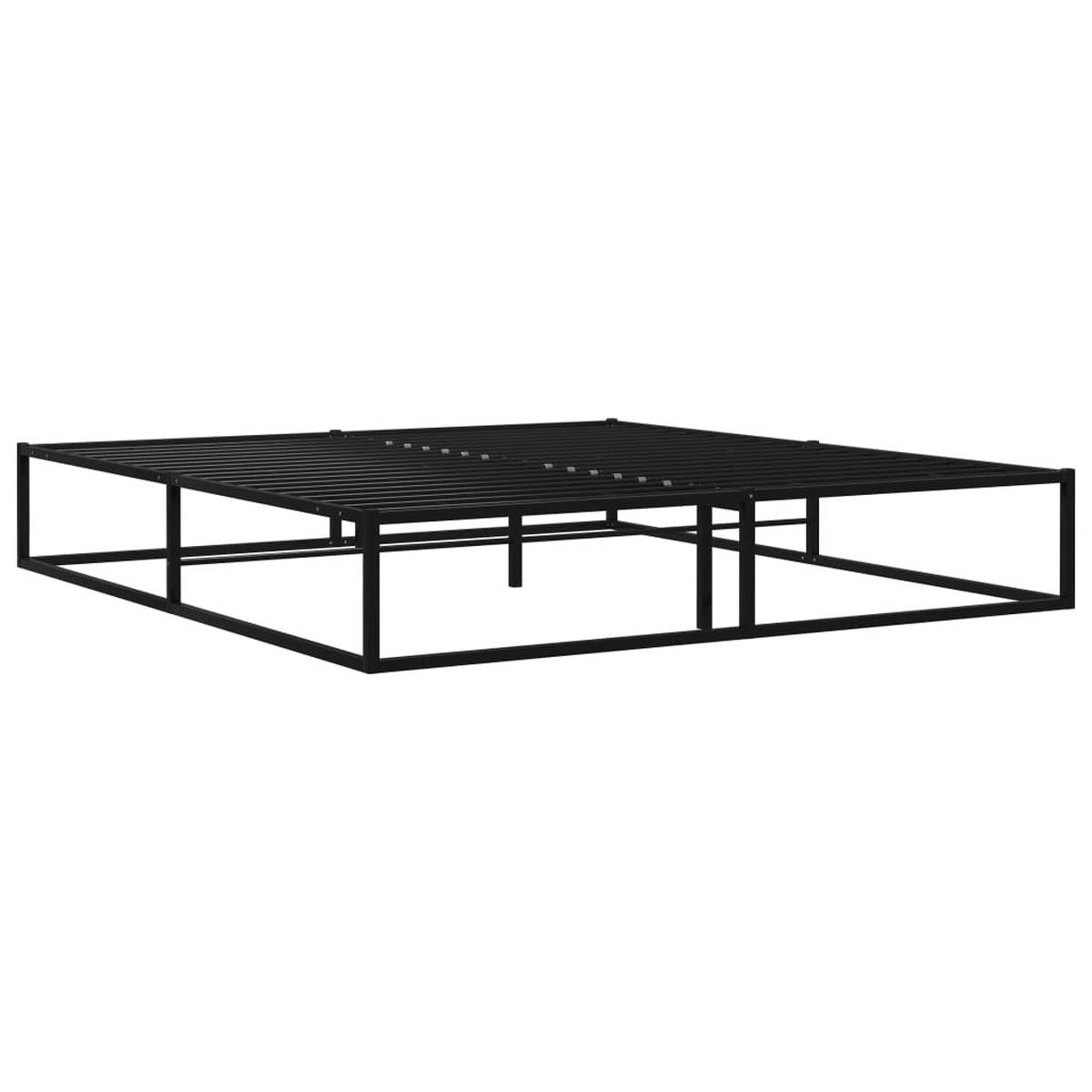 BETTGESTELL Schwarz Metall 160/200 Cm - Schwarz, Metall (160/200cm) - vidaXL