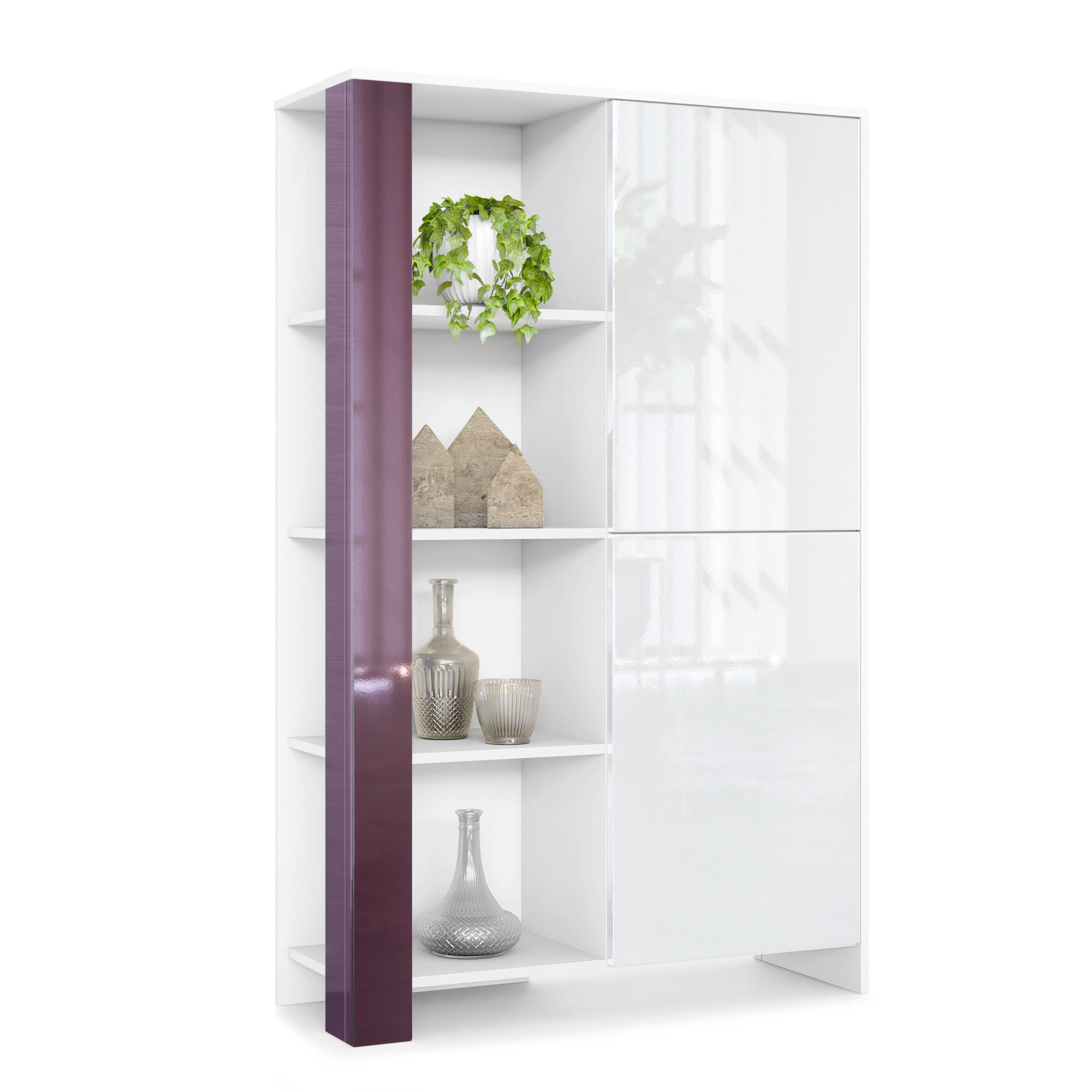 HIGHBOARD Canto Brombeer Hochglanz - Brombeere, Holzwerkstoff (95/151.5/36cm) - Vladon