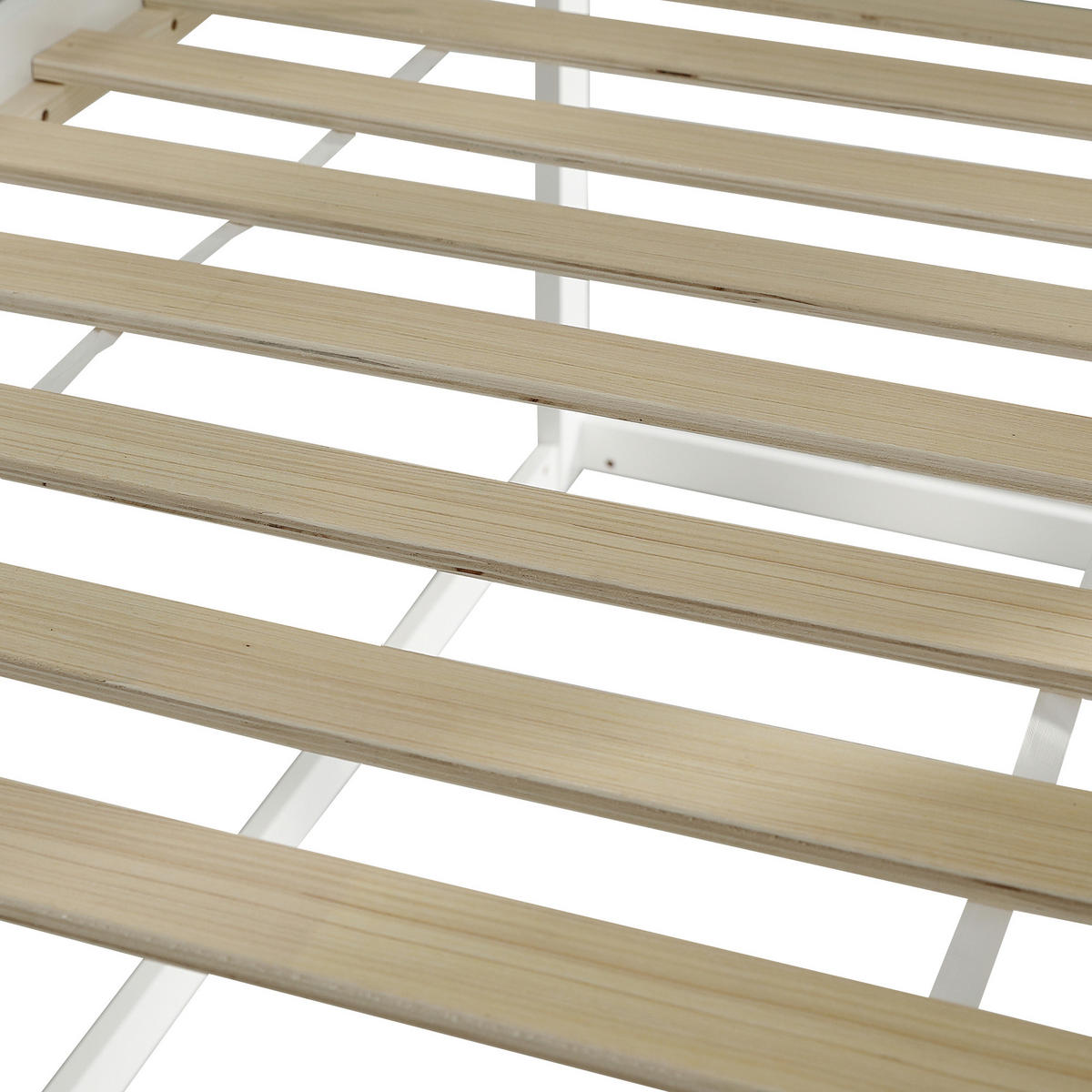 HOCHBETT 90/200 cm in Weiß & Grau Kinderbett mit Treppe, Fallschutz und Fenstern im Hausbett-Design - Weiß, Holzwerkstoff (90/200cm) - STILVORA