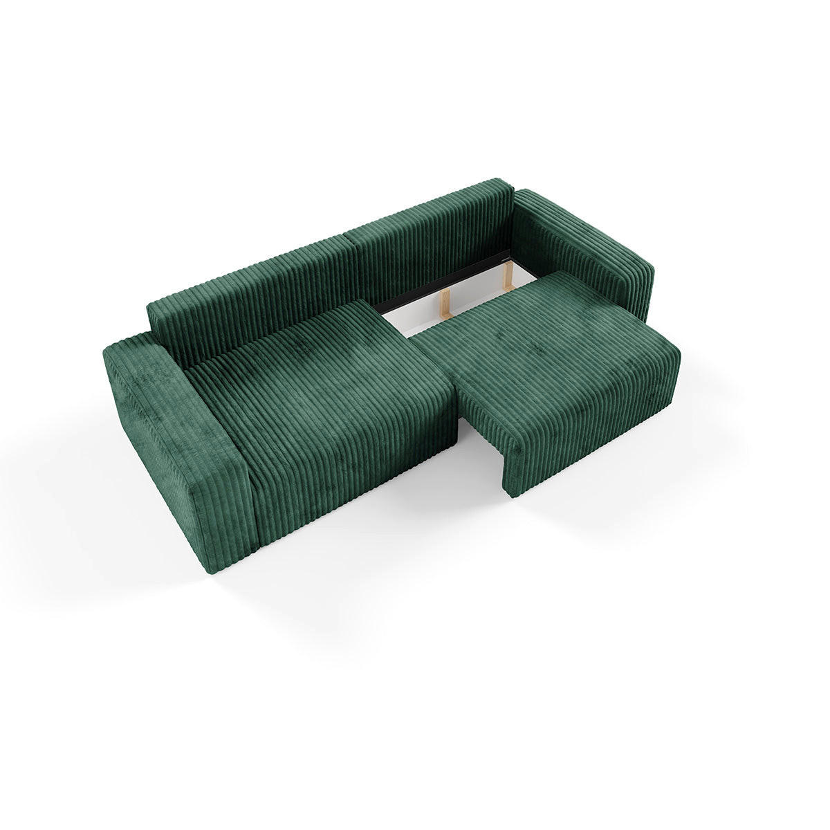SOFA Angela 3 Sitzplätze Tannengrün - Grün, Holz (252/86/105cm) - Petits-meubles