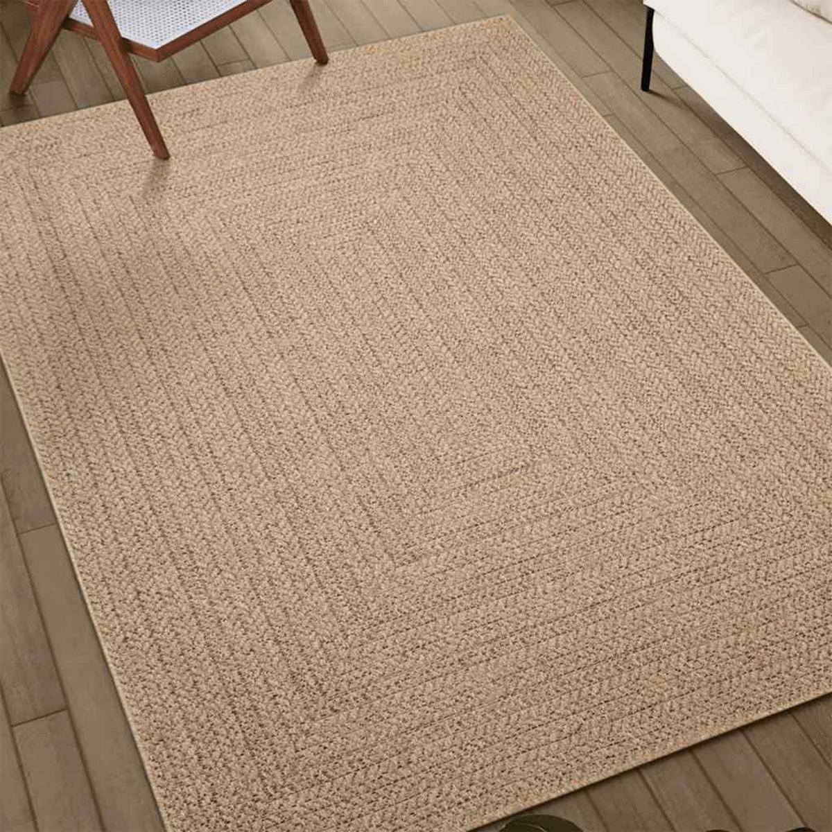 TEPPICH Zizur 240/240 Cm Jute-Optik Indoor Und Outdoor - Braun, Kunststoff (240/240cm) - vidaXL