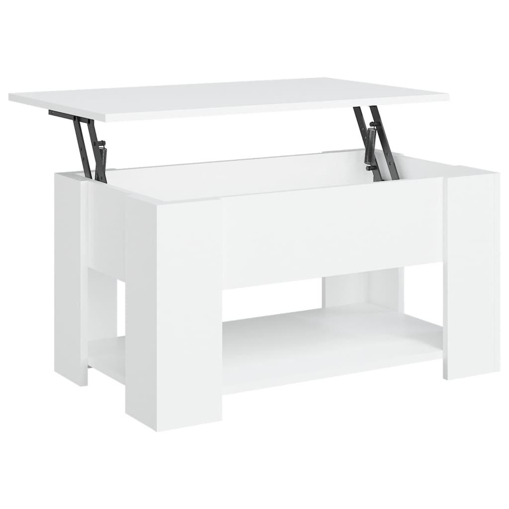 COUCHTISCH Weiß 79x49x41 cm Holzwerkstoff - Weiß, Holzwerkstoff (79/49/41cm) - furnicato