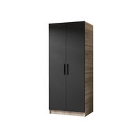 ŠATNÍ SKŘÍŇ GOLD Dub Sonoma & Černá - černá/Sonoma dub, kompozitní dřevo (78/205/52.5cm) - Kier Furniture