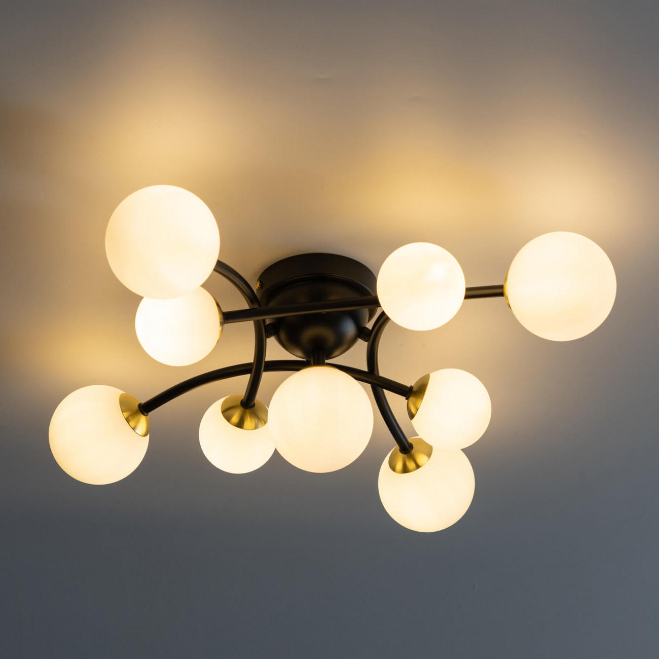 Thumbnail - Kosilum Deckenleuchte, Weiß, Glas, 52x20x52 cm, Lampen & Leuchten, Innenbeleuchtung, Deckenleuchten