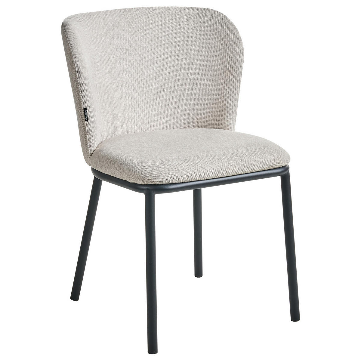 ESSZIMMERSTUHL 2er-Set Stoff Hellbeige Artesia - Beige, Textil (51/81/49cm) - Beliani