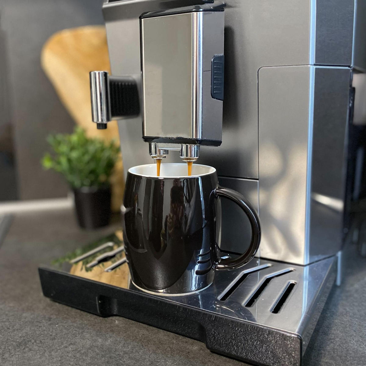 KAFFEETASSE TEETASSE (4er-Set) - Schwarz, Keramik (9/10.5/12.5cm) - Intirilife