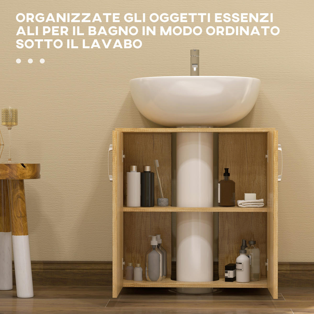 HÄNGESCHRANK Holzfarbe 1 Stück - Beige, Kunststoff (60/60/30cm) - GiPP