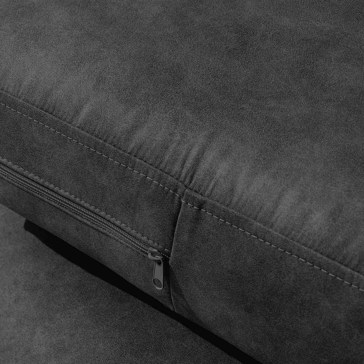 3-SITZER-SOFA GRAVO Chesterfield, Kunstleder - Wengefarben/Anthrazit, Leder/Holz (202/72/95cm) - KONSIMO®