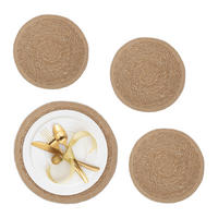4TLG.TISCHSET - Hellbraun, Textil (37cm) - Relaxdays