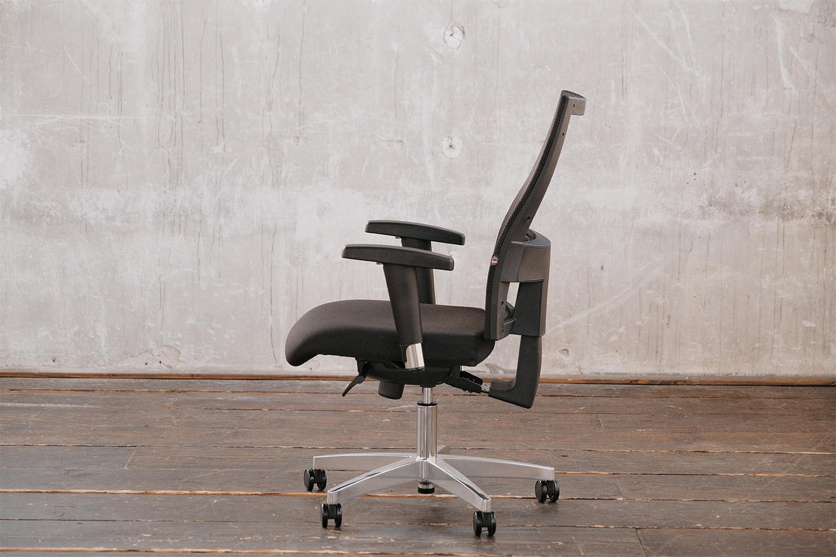 SCHREIBTISCHSTUHL TORO Schwarz Kunststoff - Silberfarben/Schwarz, Kunststoff (64/96/64cm) - KAWOLA