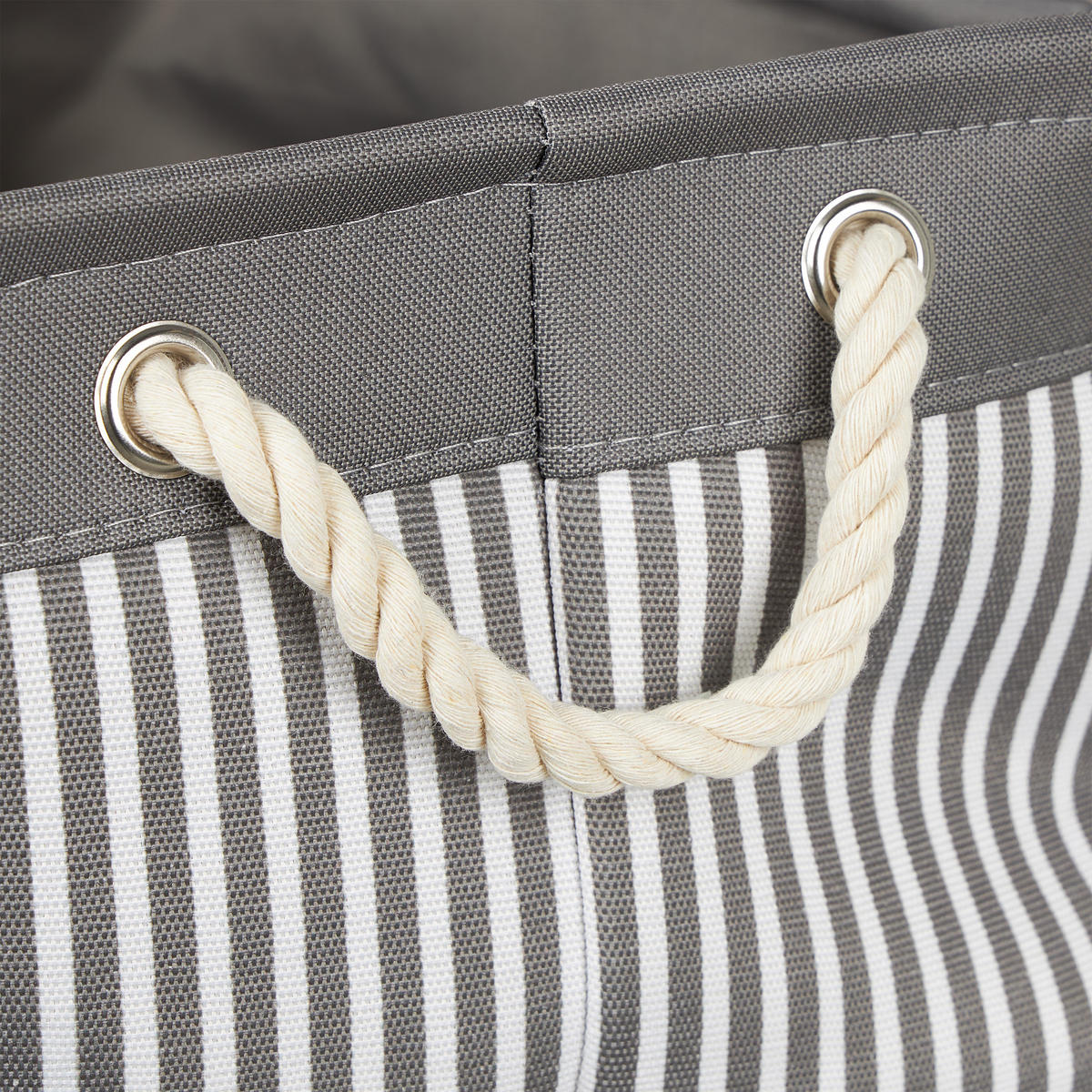 AUFBEWAHRUNGSKÖRBE - Grau, Textil (40/22/30cm) - Relaxdays