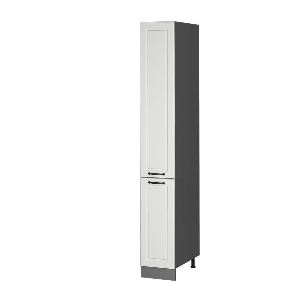 APOTHEKERSCHRANK R-Line Weiß Landhaus 30 cm - Anthrazit/Weiß, Holzwerkstoff (30/206.8/57.2cm) - Vicco