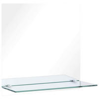 WANDSPIEGEL mit Regal 30x30 cm Hartglas - Silberfarben, Glas (30/30/30cm) - furnicato
