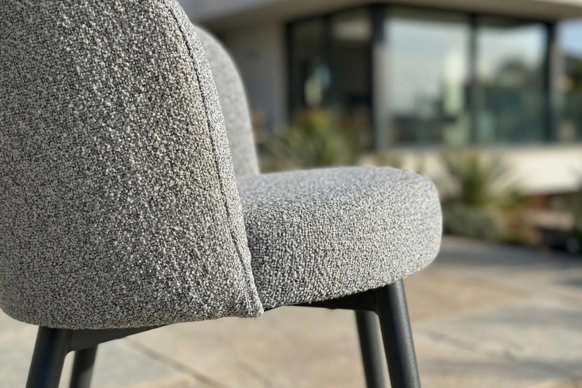 GARTENSTUHL INDUS Grau SOLENZO Flachgewebe (1er-Set) - Grau, Textil (56/77/62cm) - KAWOLA