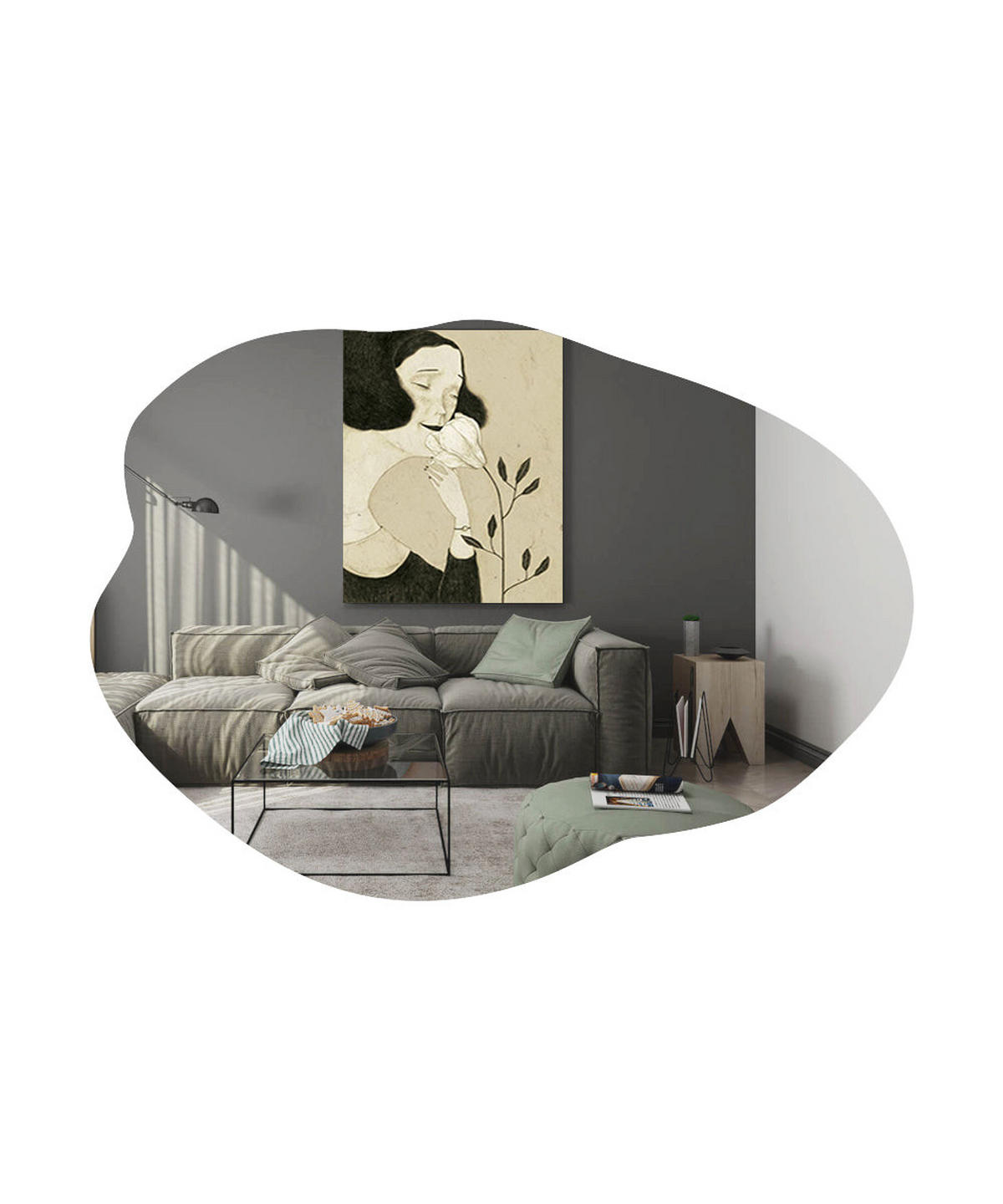 SPIEGEL Oho 60x85cm - Transparent, Holzwerkstoff (60/85/3.5cm) - moebel17