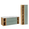 BADMÖBEL 121cm Oria 2er-Set Grün - Grün, Holzwerkstoff (121/50/46.5cm) - Petits-meubles