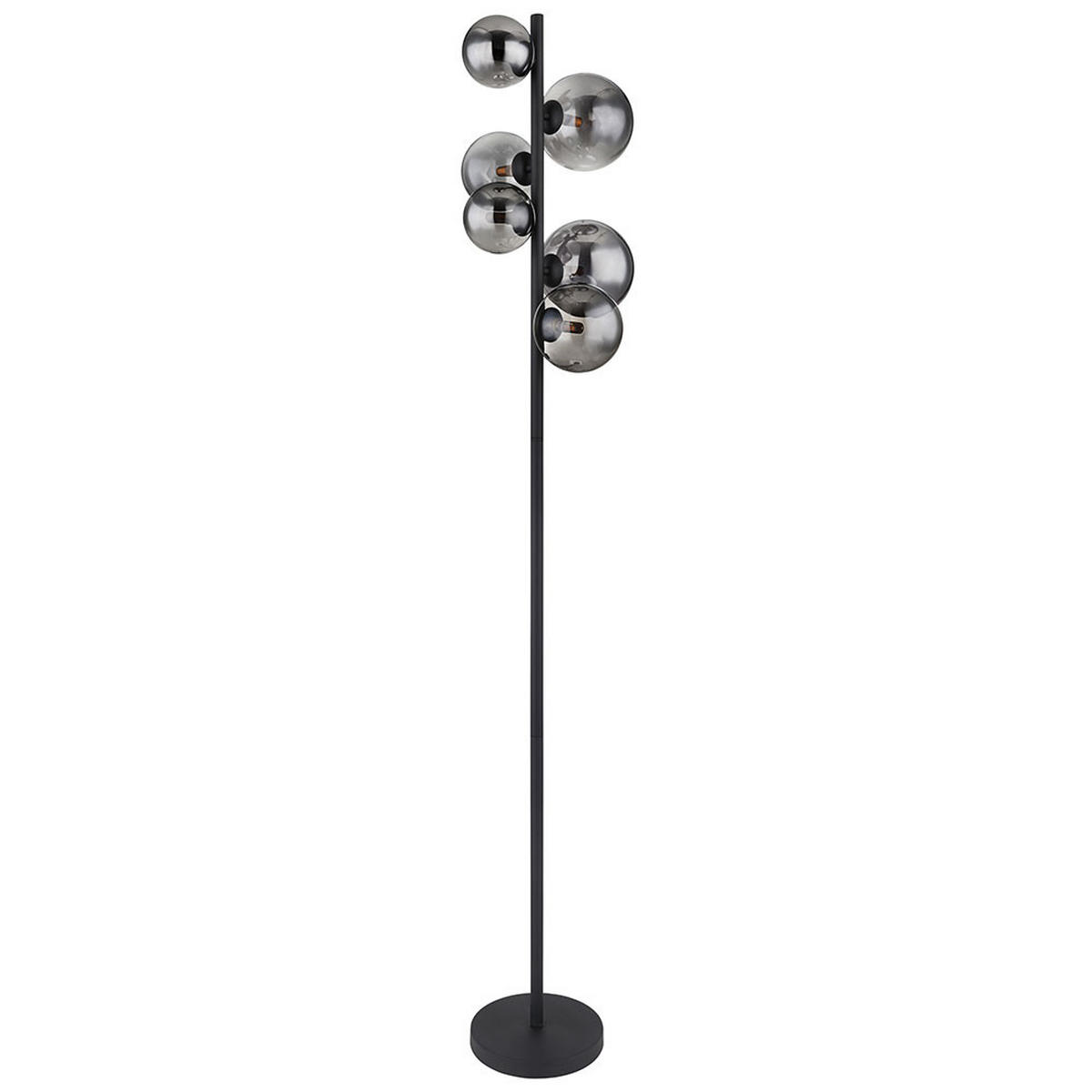 LED STEHLEUCHTE Metall Schwarz - Schwarz, Glas (28.5/28.5/155cm) - Globo Lighting