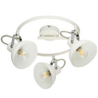 LED DECKENLEUCHTE Amory Weiß Metall - Weiß, Glas (35/45/25cm)