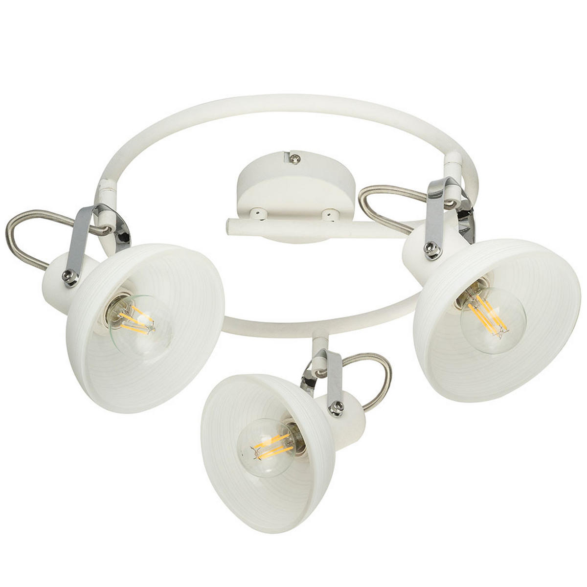 LED DECKENLEUCHTE Amory Weiß Metall - Weiß, Glas (35/45/25cm)