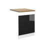 FRONTBLENDE Fame-Line Schwarz Eiche hochglanz 60 cm, AP Eiche - Schwarz Hochglanz/Schwarz, Holzwerkstoff (60/67.4/1.6cm) - Vicco