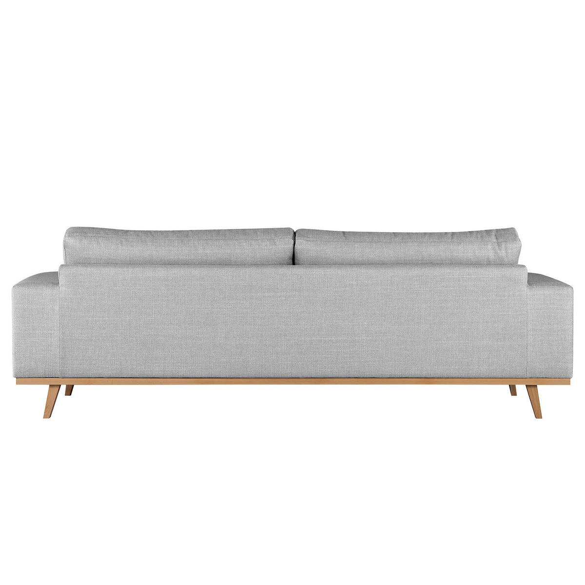 3-SITZER SOFA - Buchefarben/Hellblau, Buchenholz/Textil (237/81/88cm) - home24