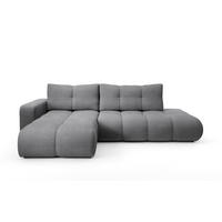 ECKSOFA DUCA L-S Grau Chenille mit Schlaffunktion - Grau, Holz (266.5/266.5cm) - MASSENO