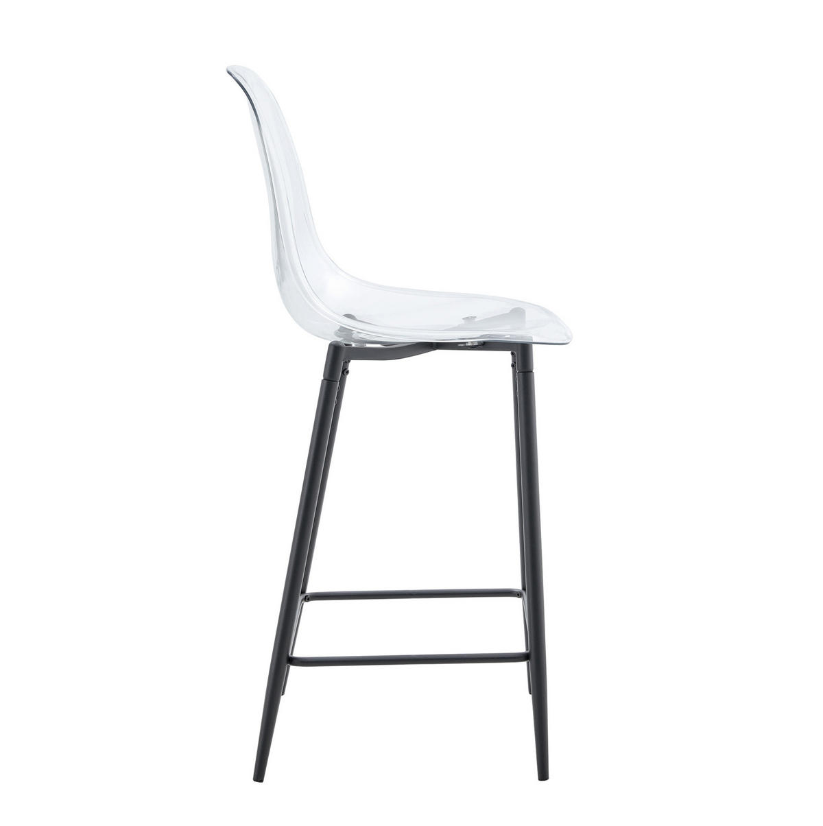 BARHOCKER 68,5/48/47 cm im 4er-Set mit Metallgestell - Schwarz, Kunststoff (45/102/51cm) - MIVRAY