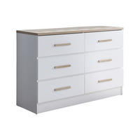 KOMMODE - 120 cm x 40 cm - holz - naturfarben hell, weiß Skaido - Weiß, Holz (120/81/40cm) - Vente-Unique