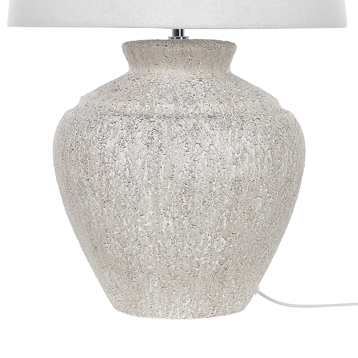 TISCHLAMPE Caine 40/40/60 cm - Weiß, Keramik (40/40/60cm) - Beliani