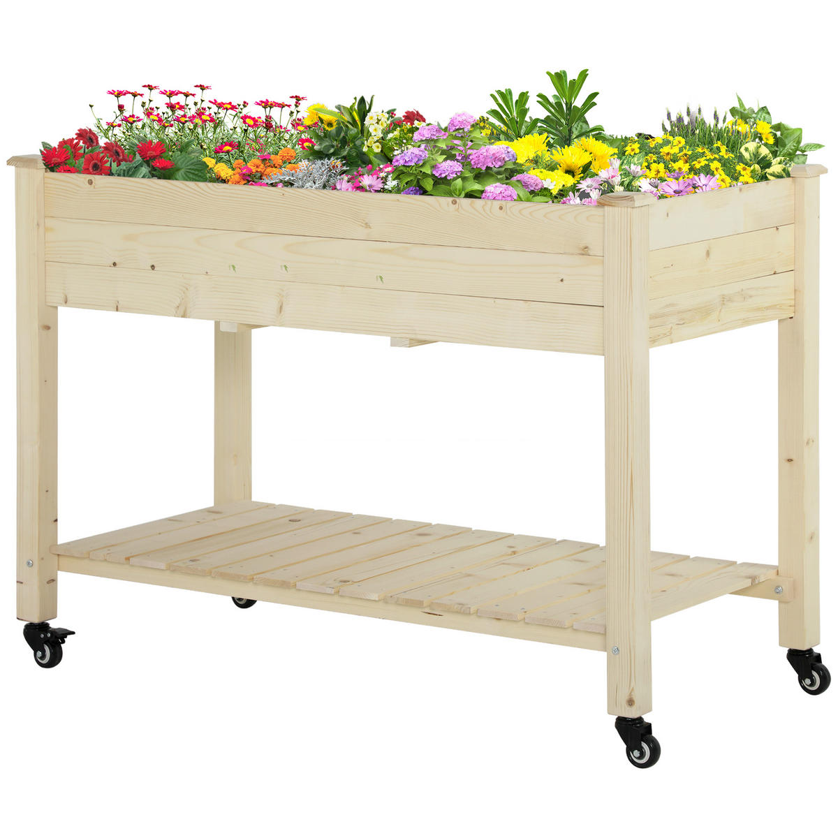 HOCHBEET DE-15967 mit integrierter Bewässerung Naturholz - Naturfarben, Holzwerkstoff (299.72/210.82/139.7cm) - ComfortXL