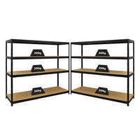 SCHWERLASTREGAL Giant Elephant 2er-Set mit 2x 160x180x60 cm Fachlast 200 kg Schwarz - Schwarz, Metall (360/160/60cm) - PROREGAL