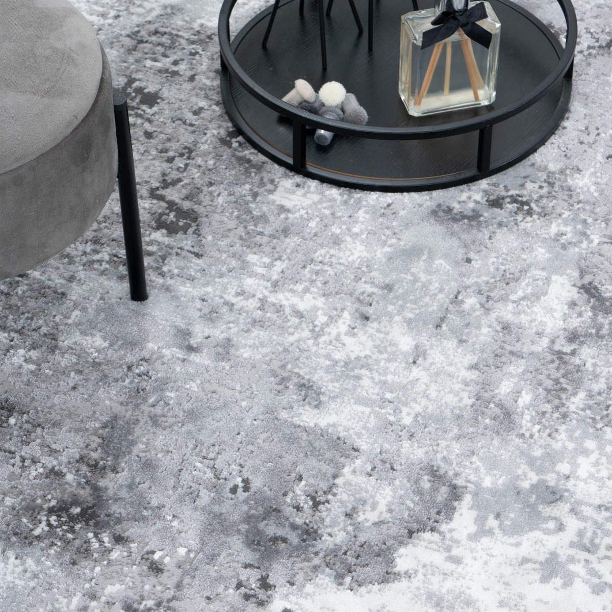 VINTAGE-TEPPICH ALEGRA 120/170 cm Grau - Dunkelgrau, Naturmaterialien/Textil (120/170cm) - Consilio Concept