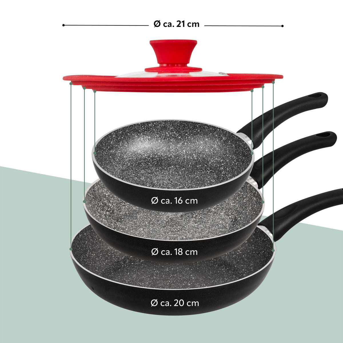 UNIVERSAL-GLASDECKEL, rot, Silikon, Edelstahl - Rot, Glas (20/20/5cm) - bremermann