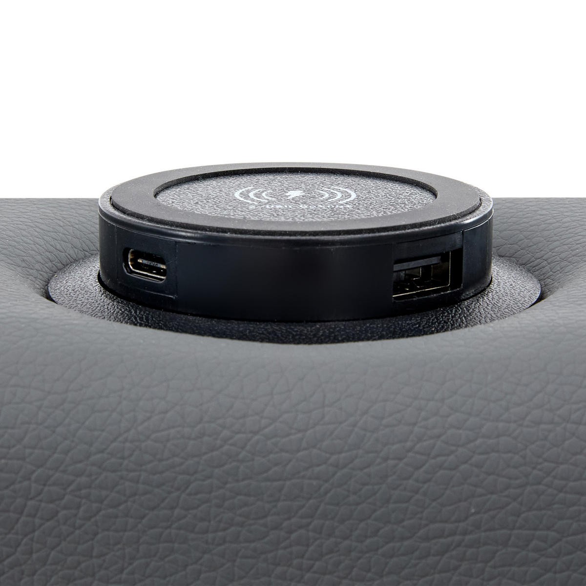 POLSTERBETT 90x190cm Grau PU Mit USB LED & 4 Schubladen - Grau, Leder (90/190cm) - FLIEKS