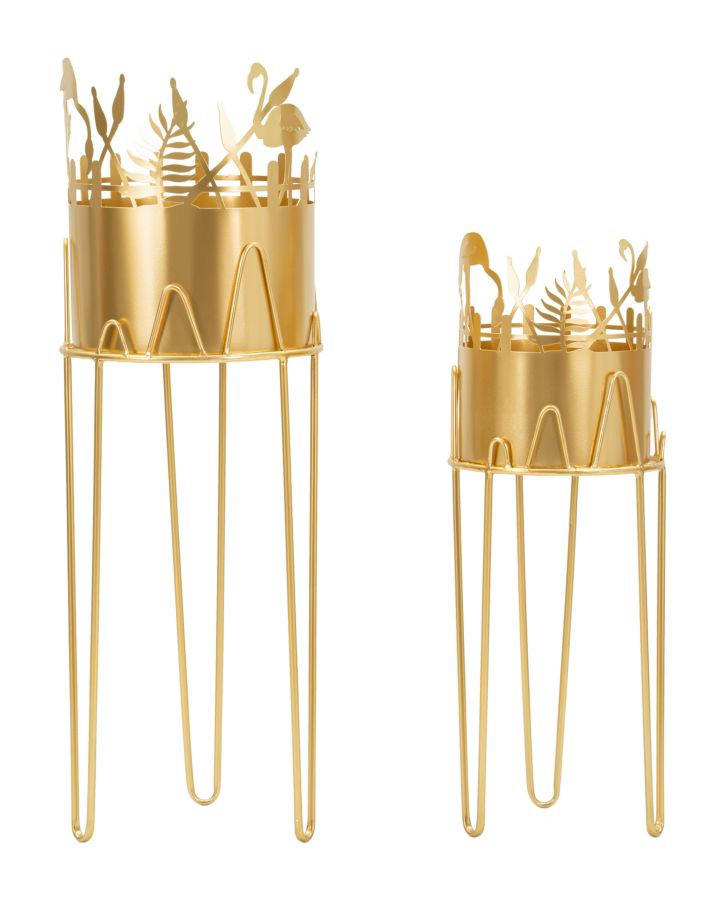 Mauro Ferretti Pflanzenständer Gold 27x79x27 cm