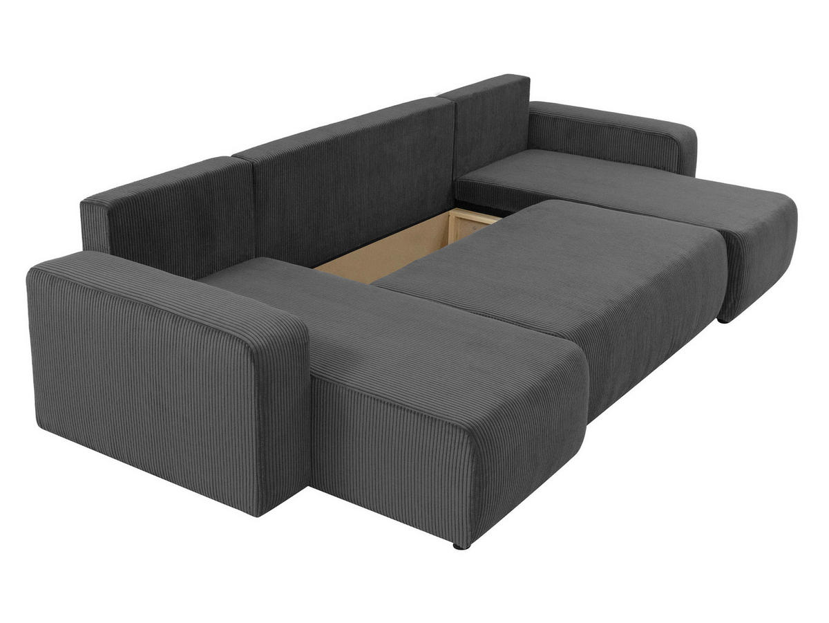 CANAPEA ÎN FORMĂ DE U Piano U Reiat - roz/negru, material plastic/material textil (312/82/145cm) - MIRJAN24