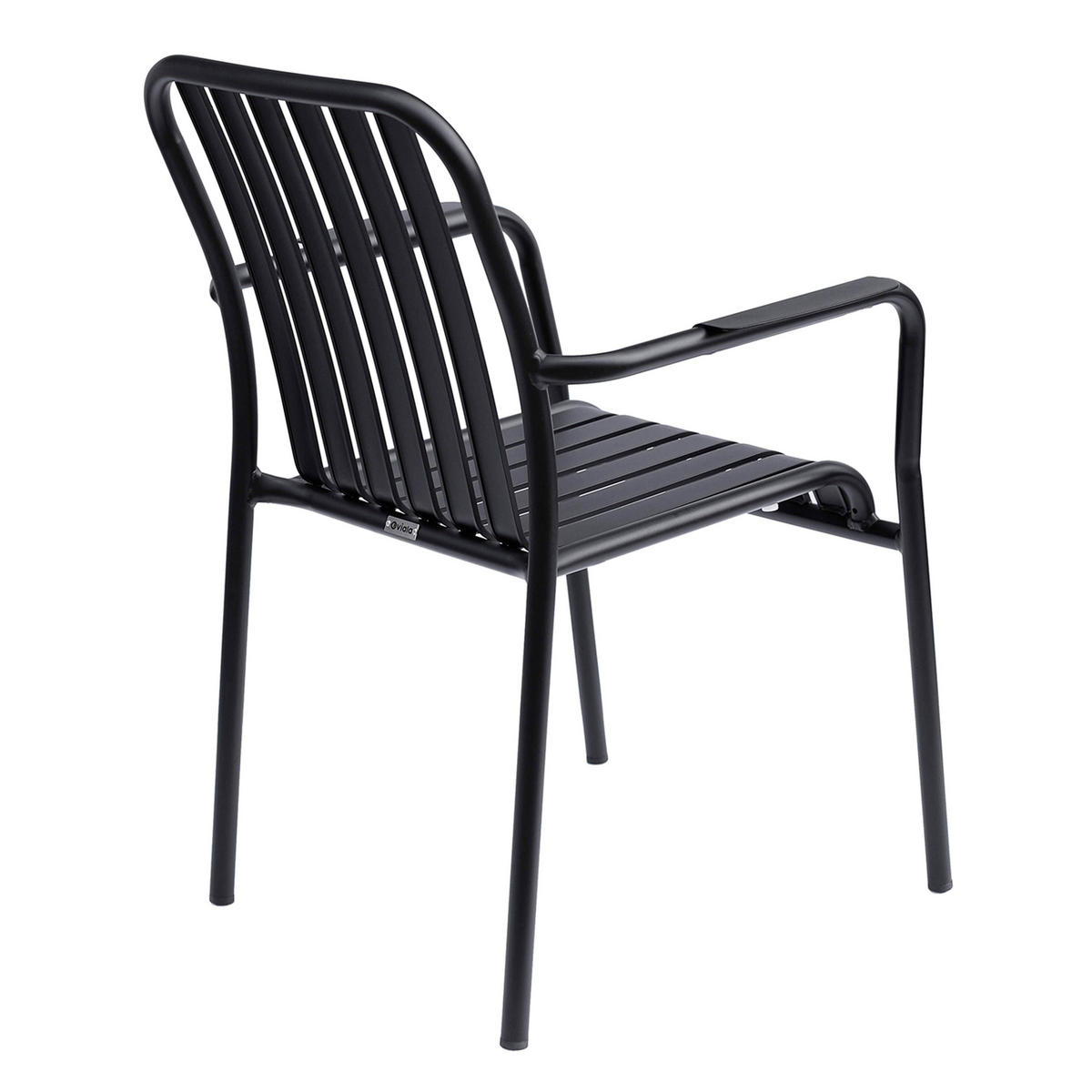 GARTENSTUHL, Schwarz - Schwarz, Metall (62/85/61cm) - Oviala