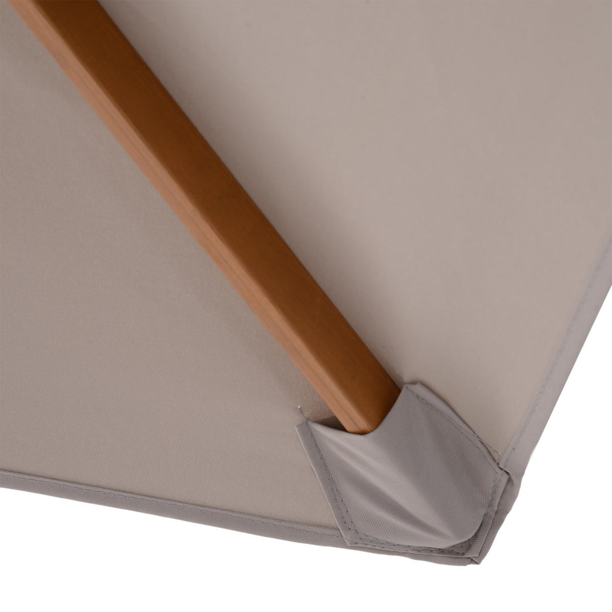 SONNENSCHIRM, Bambus, Polyester, Grau - Grau, Holz (250/250cm) - Outsunny