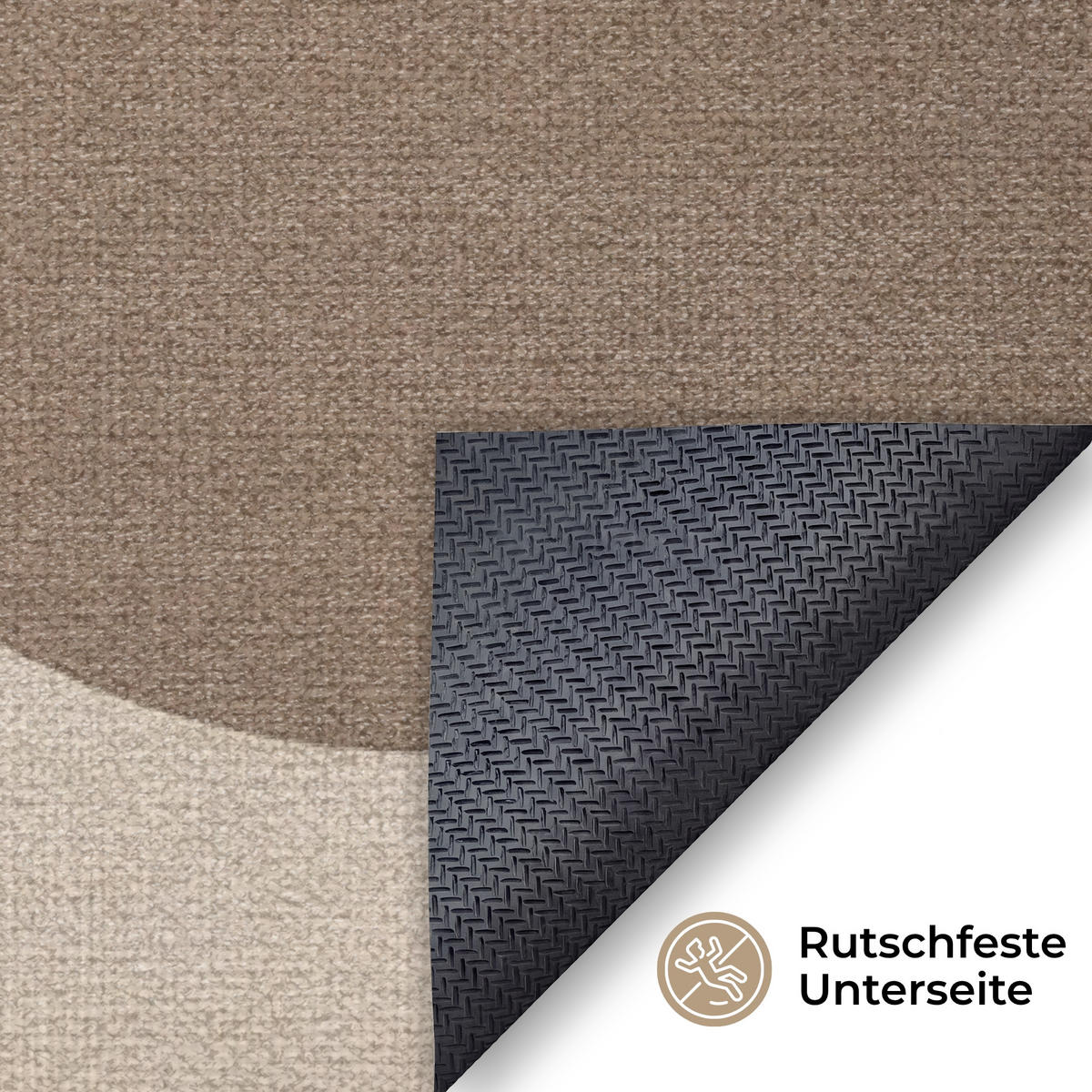 FUSSMATTE Geometrisch - Gewebte Struktur - Modern Fußabtreter 180x120 cm - Beige, Kunststoff (180/120cm) - MuchoWow