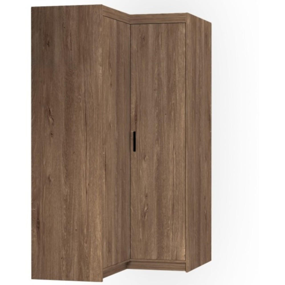 ECKSCHRANK Elena mit 2 Türen, 95x95 cm, Eiche Lefkas - Eichefarben, Holzwerkstoff (95/190.5/95cm) - Beautysofa