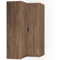 ECKSCHRANK Elena mit 2 Türen, 95x95 cm, Eiche Lefkas - Eichefarben, Holzwerkstoff (95/190.5/95cm) - Beautysofa
