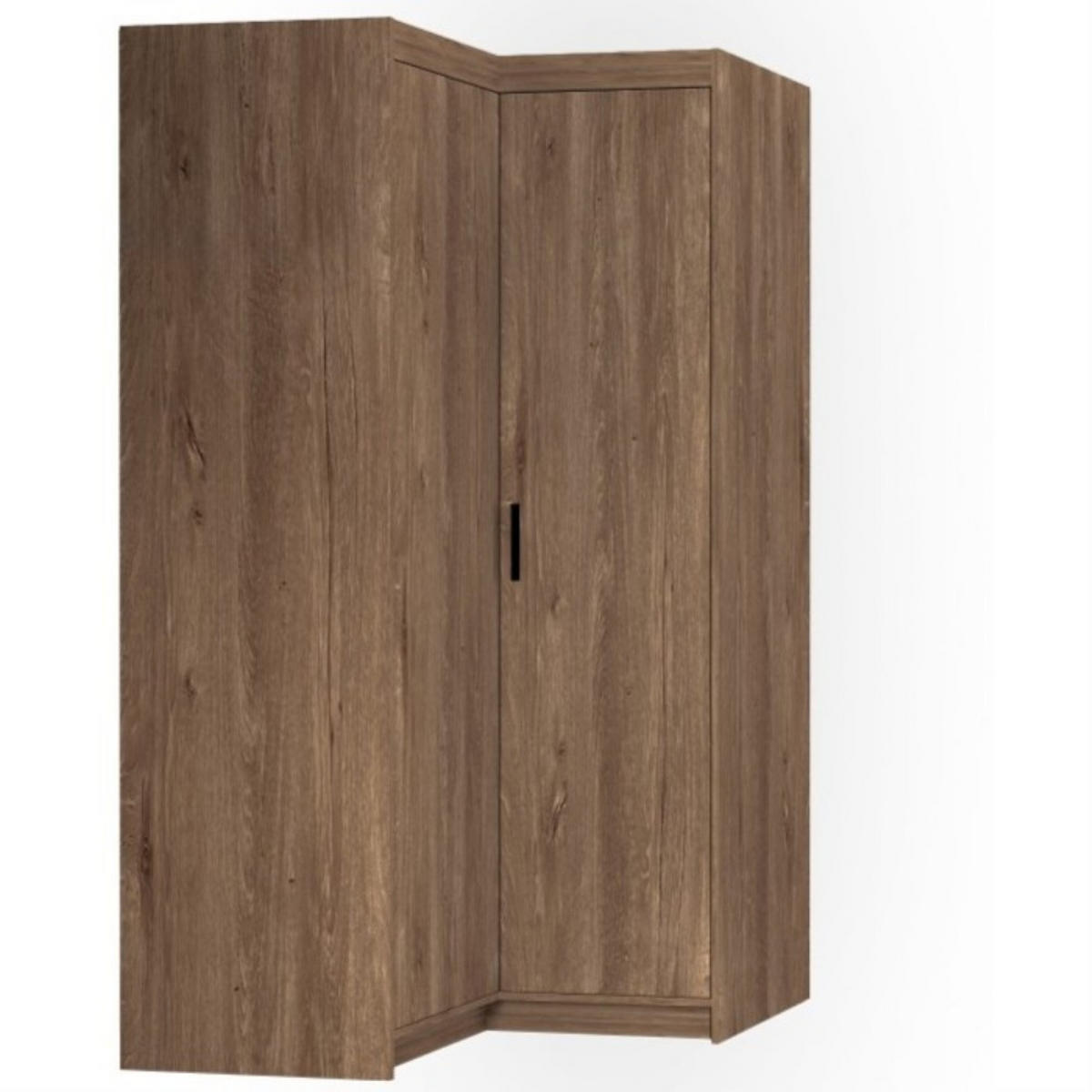 ECKSCHRANK Elena mit 2 Türen, 95x95 cm, Eiche Lefkas - Eichefarben, Holzwerkstoff (95/190.5/95cm) - Beautysofa