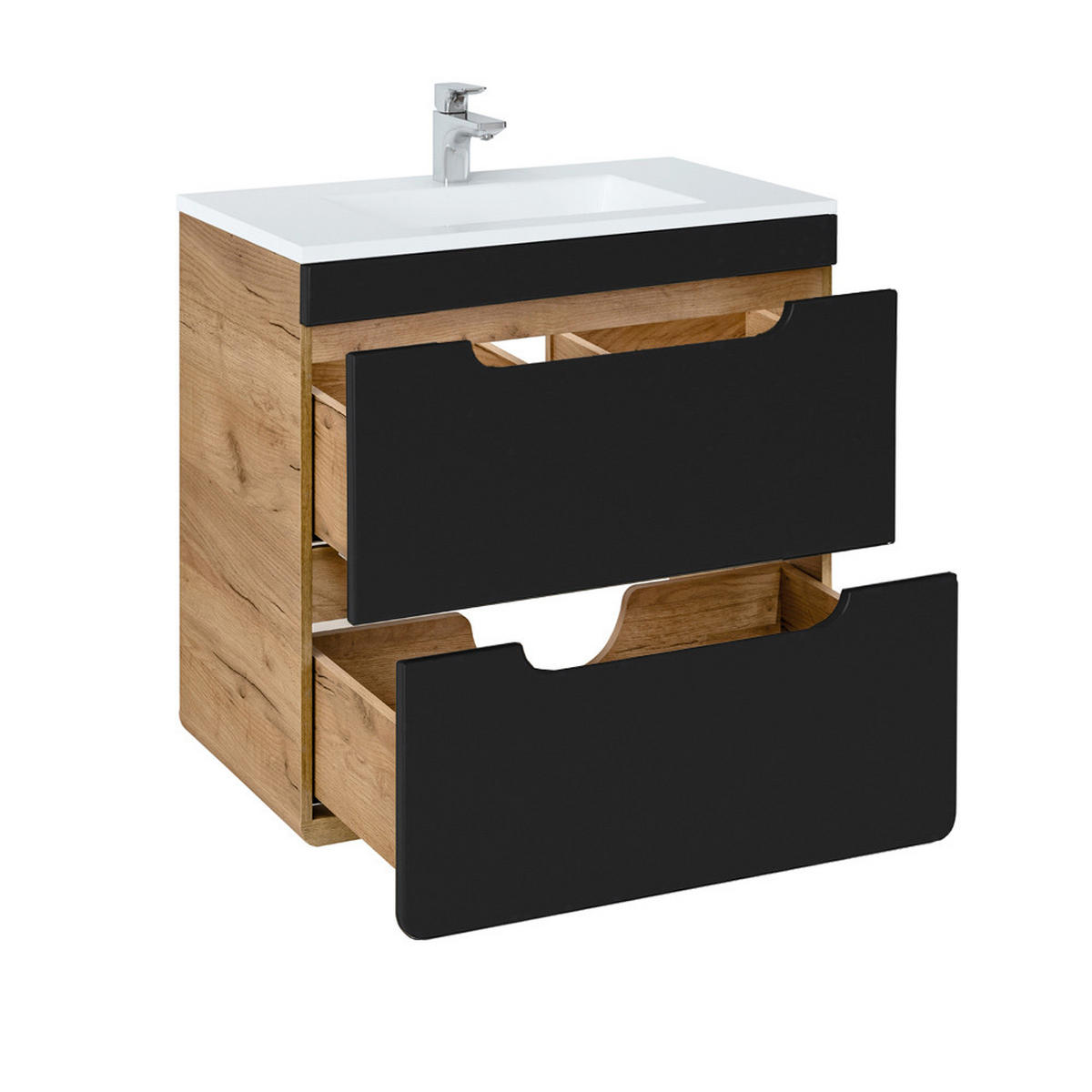 WASCHTISCH NEW-LUTON-103 New - Anthrazit, Holzwerkstoff (61/61/46cm) - Lomado