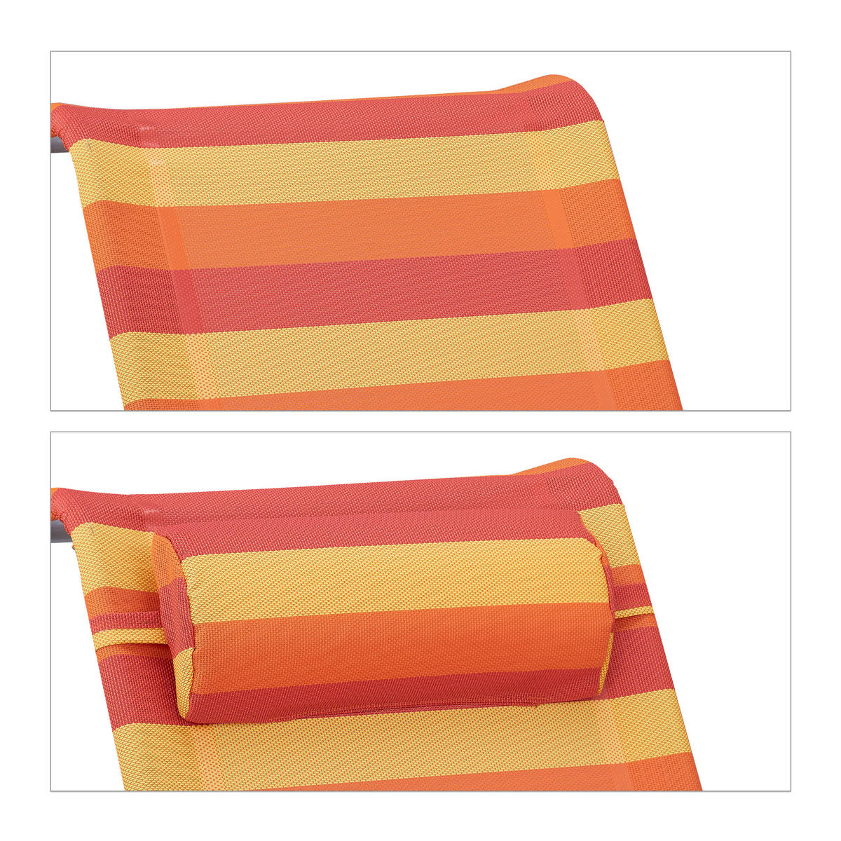 KLAPPLIEGESTUHL - Multicolor, Kunststoff/Textil (59/78/85cm) - Relaxdays